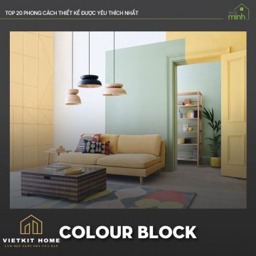 Phong cách thiết kế Colour block- Vietkit Home
