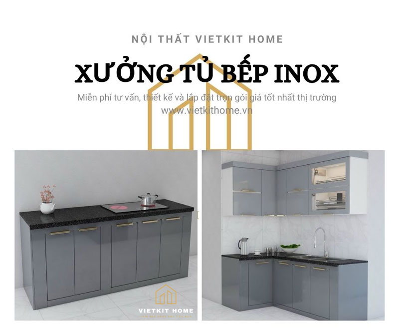 Nội thất tủ bếp Inox Vietkit Home