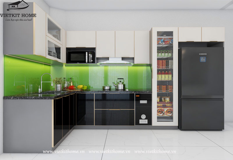 Tủ bếp inox cánh kính 2024 Hot nhất-Vietkit Home