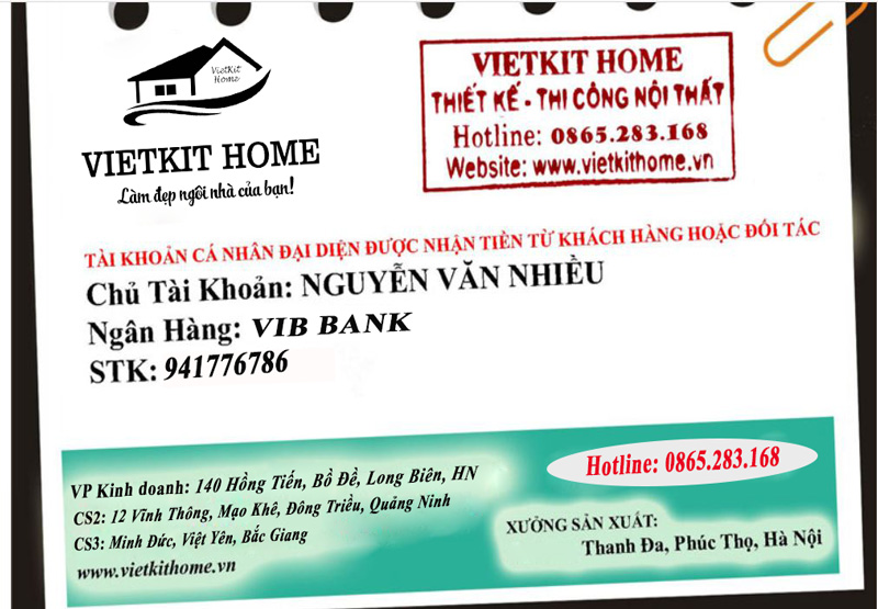 Thông tin thanh toán của Vietkit Home