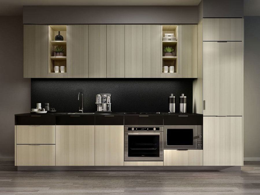 Tủ bếp inox cánh Laminate
