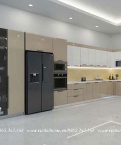 Tủ bếp inox cánh kính CK01