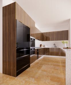 tủ bếp inox cánh kính ck02