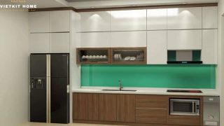 Tủ bếp melamine là 1 loại tủ bếp gỗ công nghiệp được sản xuất trên 1 dây chuyền công nghệ hiện đại.
