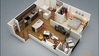 5+ Mẫu Thiết kế nội thất căn hộ diện tích 50m2 đẹp 2021