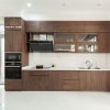 Mẫu Tủ Bếp Gỗ Óc Chó Chữ I- Vietkit Home giá ưu đãi 2021