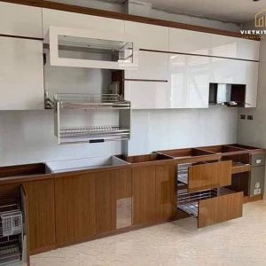 Làm nội thất tủ bếp cho khách hàng tại Long Biên