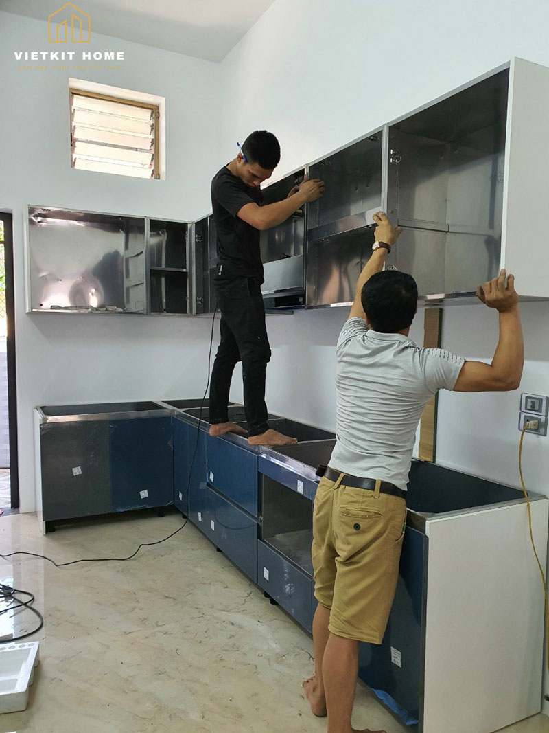 Xưởng Tủ bếp Inox uy tín tại Hà Nội- Vietkit Home