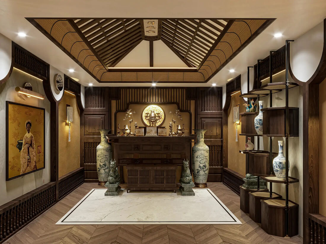 Phòng thờ biệt thự