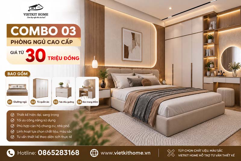 COMBO PHÒNG NGỦ VIETKIT HOME- giá từ 30 triệu