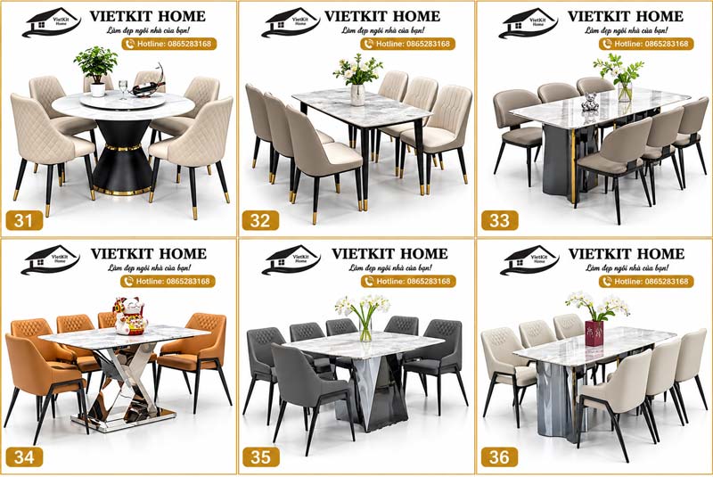 50 Mẫu Bàn Ghế Ăn Hiện Đại Giá Rẻ, Đẹp Sang Trọng | Vietkit Home